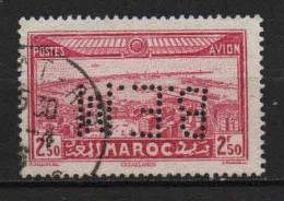 Maroc - 1933 - Vue  - Perforé  - PA 37 - Oblit - Used - Luchtpost