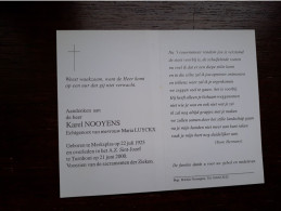 Karel Nooyens ° Merksplas 1925 + Turnhout 2000 X Maria Luyckx - Todesanzeige