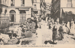 CE1 - ALGER ( ALGERIE ) -  LA PLACE RANDON ET LA RUE MARENGO  -   MARCHANDS ET ETALS  -  2 SCANS - Alger