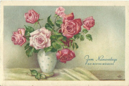 AK DP ROSE 1951 NAMENSTAG - Blumen