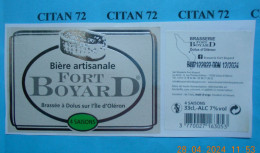 1  ETIQUETTE  De  BIERE   BRASSERIE   FORT  BOYARD   4  SAISONS    17550  DOLUS D' OLERON   33 CL - Cerveza