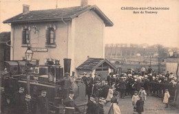 CHATILLON-sur-CHALARONNE (Ain) - Gare Du Tramway - Locomotive - Ecrit (2 Scans) - Châtillon-sur-Chalaronne