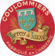 ETIQUETTE  DE  FROMAGE  NEUVE   COULOMMIERS LEROY LUXE CHARENTE 45 % - Cheese
