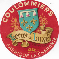 ETIQUETTE  DE  FROMAGE  NEUVE   COULOMMIERS LEROY LUXE CHARENTE 45 % - Kaas