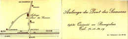 *Carte Visite Restaurant - Auberge Du Pont Des Samsons à Quincié En Beaujolais (69) - Visiting Cards