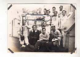 PHOTO NAVIRE DE GUERRE MARINS A BORD DU ESCORTEUR FOUGUEUX TOULON JUILLET 1933 - Schiffe