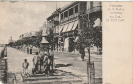 CE13 - FONTAINE DE LA REINE VICTORIA AU QUAI DE PORT SAID ( EGYPTE ) - ANIMATION   -   2 SCANS - Puerto Saíd