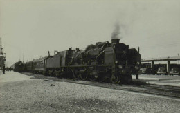 Le 62 "Flèche D'Or" Et Le 82 "Calais Méditerranée" - Photo G. Curtet, 27 Janvier 1950 - Trains