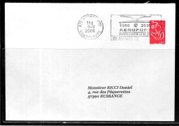 C3 - GUADELOUPE - MARIANNE DE LAMOUCHE SUR LETTRE DE ABYMES DU 09/09/2006 - FLAMME AEROPORT - Lettres & Documents