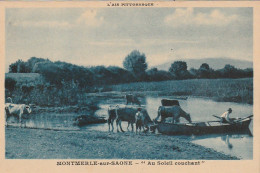 ALnw 3-(01) MONTMERLE SUR SAONE " AU SOLEIL COUCHANT " - TROUPEAU S' ABREUVANT-( SPECIMEN 21 ) - 2 SCANS - Non Classificati