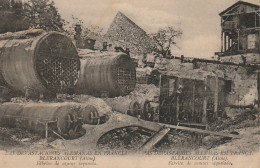 ALnw 4-(02) BLERANCOURT - LES RAVAGES ALLEMANDS EN FRANCE - USINE SUCRIERE DETRUITE - 2 SCANS - Other & Unclassified