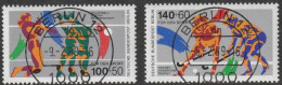 Berlin: 1989, Mi. Nr. 836-37, Sporthilfe: Volleyball- Europameisterschaft/Champions Thropy.  EStpl. BERLIN 12 - Used Stamps