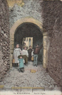 ALnw 8-(06) ROQUEBRUNE - RUE DE L' EGLISE - ANIMATION - ENFANTS - CARTE COLORISEE - 2 SCANS - Roquebrune-Cap-Martin