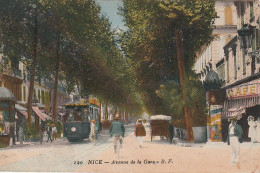 ALnw 8-(06) NICE - AVENUE DE LA GARE - TRAMWAY - ANIMATION - CARTE COLORISEE - EDIT. BAYLONE FRERES , NICE 2 SCANS - Straßenverkehr - Auto, Bus, Tram