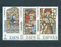 1985 ESPAÑA—VIDRIERAS ** 2815/2817, YT 2434/2436, Mi 2699/2701 Serie Completa - Unused Stamps