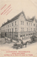 ALnw 13-(10) TROYES - CARTE PUB GRAND HOTEL ST LAURENT - ILLUSTRATION DEVANTURE ET VEHICULES ( CHEVAL ET MOTEUR ) - Troyes