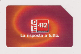 ITALY -   Info 412 Urmet  Phonecard - Pubbliche Ordinarie