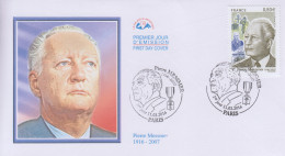 Enveloppe  FDC   1er  Jour   FRANCE    Pierre  MESSMER    PARIS   2016 - 2010-2019