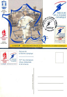 *CPM Maximum - Parcours De La Flamme Olympique - JO D'Albertville 92 - Cachet Du 25 Janvier BEZIERS (34) - 1990-1999