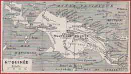 Carte De L'île De Nouvelle Guinée. Larousse 1948. - Documents Historiques