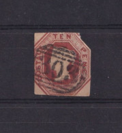 TIMBRES N° 6  DE 10 PENCE .TRES FORTE COTE.UN COIN MANQUANT .A VOIR DE PRES.. INTERESSANT. . - Usati