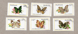 (b05)  Pilipinas - Satz 6 W Gebr - Schmetterlinge Butterfly - Schmetterlinge