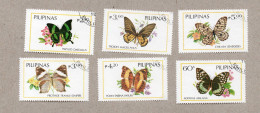 (b03)  Pilipinas - Satz 6 W Gebr - Schmetterlinge Butterfly - Papillons