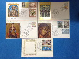 Vaticano Lotto Da 5 Fdc The Golden Series 23k - FDC