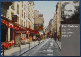 F02 Carte Postale Paul VERLAINE Rue Descartes 75005 PARIS - Andere & Zonder Classificatie