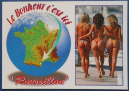 F18 Carte Postale Sexy Roussillon Le Bonheur C'est Ici Carte France - Languedoc-Roussillon