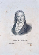 GRAVURE 19ème BENJAMIN CONSTANT HOMME POLITIQUE - Andere & Zonder Classificatie