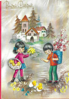 BUONA PASQUA - FANCIULLI - LUCIDA - EDIZ. CECAMI 7510 - VIAGGIATA 1973 - Easter