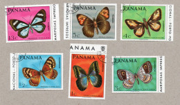 (b05)  Panama - Satz 6 W Gebr - Schmetterlinge Butterfly - Schmetterlinge