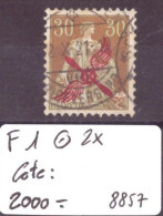 POSTE AERIENNE - No F1 OBLITERE ( DOUBLE CACHET ) - COTE: 2000.- - Used Stamps