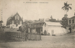 SIERRA LEONE - FREETOWN - STREET SCENE WITH CHURCH - CLICHE C.F.A.O. - 1908 - Sierra Leone