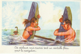 BE Nw1- " CES PECHEURS SOUS MARINS SONT UN VERITABLE FLEAU POUR LA NAVIGATION " - ILLUSTRATEUR RAFFRAY  - Andere & Zonder Classificatie