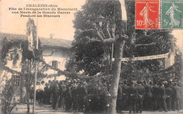 CHALEINS (Ain) - Fête De L'inauguration Du Monument Aux Morts - Pendant Les Discours - Voyagé 1920 (2 Scans) - Non Classificati