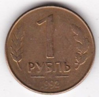 Russie 1 Rouble 1992 M Moscou , En Acier Recouvert De Laiton, Y# 311 - Russland