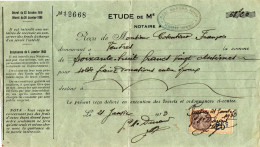 *Facture Notariale 1933  - Timbre Taxe 25c - SERIGNAN (34) - 1900 – 1949