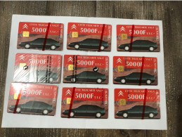 Série De 14 Cartes CITROEN - CETTE CARTE VAUT 5000 F - 50 Unités - France Différentes Neuves - Voitures