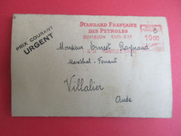 Standard Française Des Pétroles, Division Sud-Est - Esso - 1951 - Affrancature Meccaniche Rosse (EMA)