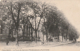 CE 31-(33) BAZAS - LE PALAIS DE JUSTICE ET PROMENADE DE LA PLATEFORME - 2 SCANS - Bazas