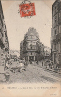 ALnw -(31) TOULOUSE - LA RUE DE METZ , VUE PRISE DE LA PLACE D'ASSEZAT - ANIMATION - ATTELAGE - Toulouse