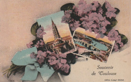 ALnw -(31) SOUVENIR DE TOULOUSE - CARTE FANTAISIE MULTIVUES AVEC VIOLETTES - Toulouse