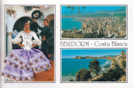 FANTAISIE(CARTE BRODEE) ESPAGNE(BENIDORM) - Embroidered