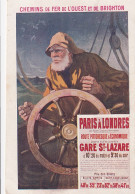 AL Nw - CHEMINS DE FER DE L'OUEST ET DE BRIGHTON - LOUP DE MER A LA BARRE - ILLUSTRATEUR PEAN - Reclame