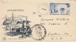 AAT 1958 Map 1v FDC Ca Mawson (59690) - FDC