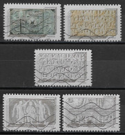 France 2012  Oblitéré Autoadhésif  N°  652 - 656 - 657 - 659 - 661      Impressions De Relief - Used Stamps