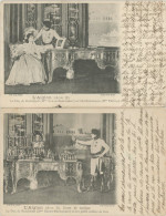 4 CP Aiglon Duc De Reichstadt Sarah Bernhardt Préval  Timbrées En 1900 Type Groupe  Pailloncy - Teatro
