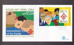 NEDERLANDSE ANTILLEN * FDC  E 259A * KINDERSERIE * ONBESCHREVEN * OPEN KLEP - Curacao, Netherlands Antilles, Aruba